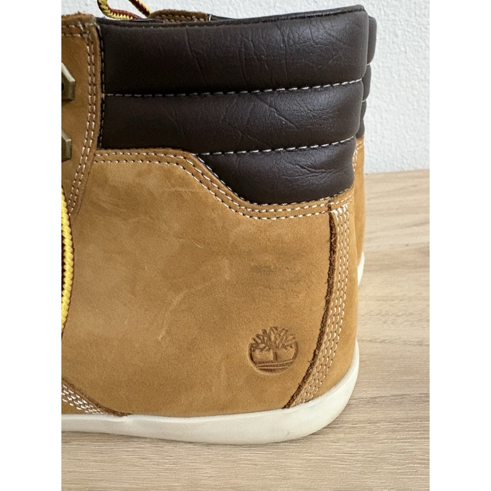 Timberland Brown Leather Ankle Boots Women's Lace Up‎ Ortholite Casual - Picture 5 of 12